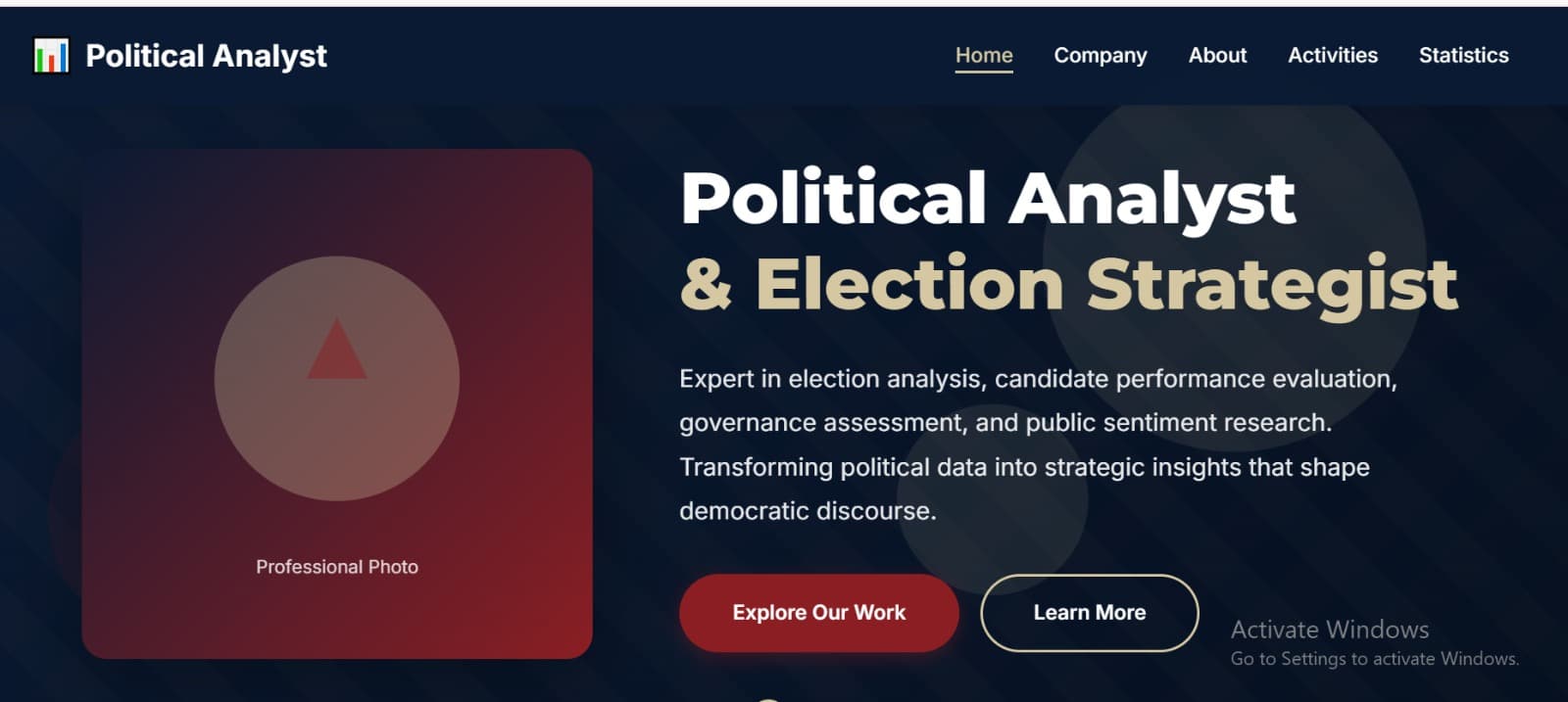 Political Analyst Portfolio